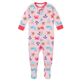 2-Pack Girls Whale Snug Fit Unionsuit Pajamas-Gerber Childrenswear Wholesale