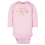 6-Pack Baby Girls Princess Long Sleeve Onesies® Bodysuits-Gerber Childrenswear Wholesale