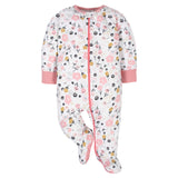 4-Pack Baby Girls Bear Sleep 'N Plays-Gerber Childrenswear Wholesale
