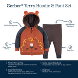 2-Piece Baby & Toddler Boys Lion Hoodie & Active Pant Set-Gerber Childrenswear Wholesale