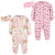 4-Piece Baby Girls Dots/Roses Coveralls & Headbands Set-Gerber Childrenswear Wholesale