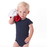 5-Pack Navy Premium Short Sleeve Onesies® Bodysuits-Gerber Childrenswear Wholesale