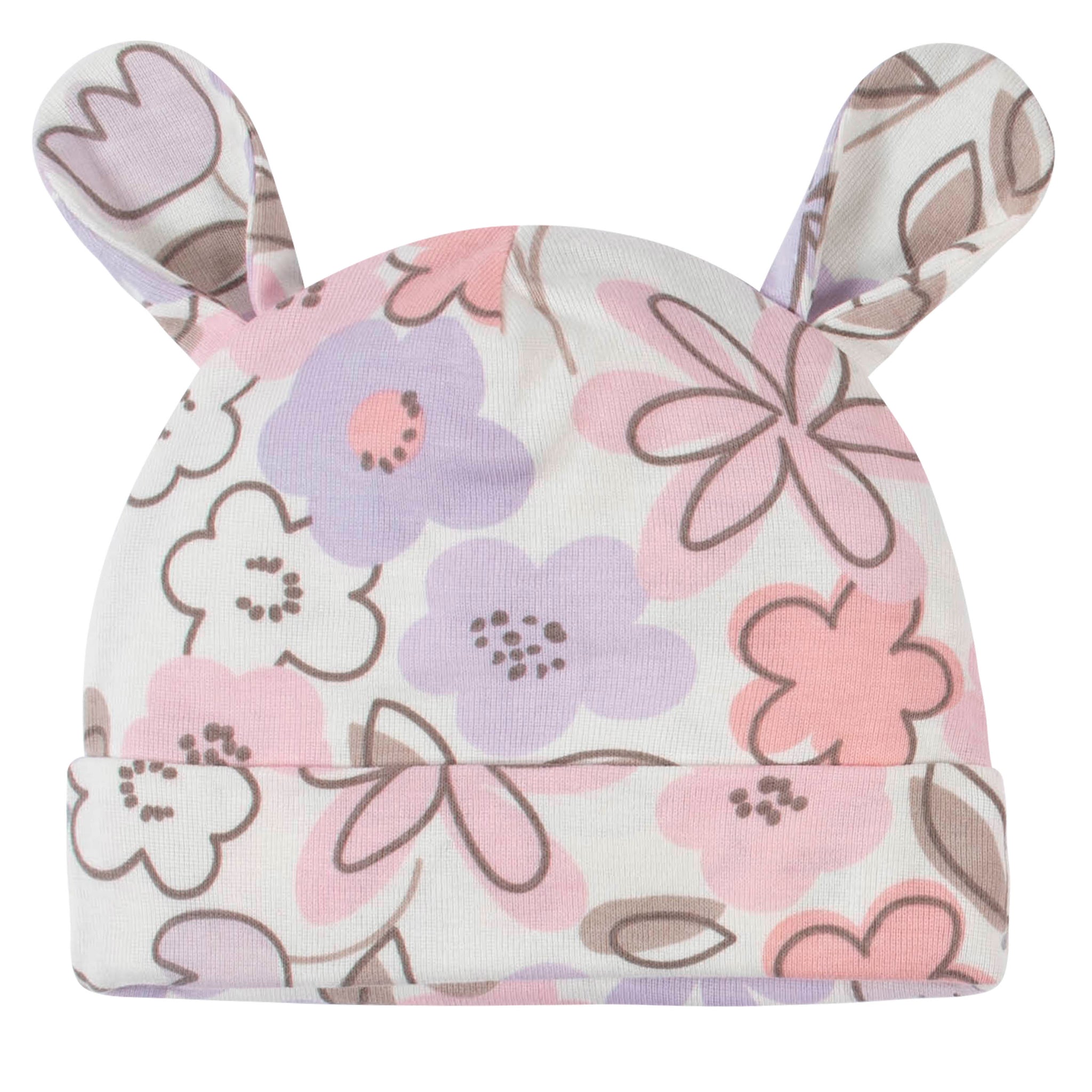 8-Piece Baby Girls Bunny Caps & Mittens Set-Gerber Childrenswear Wholesale