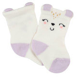 6-Pack Baby Girls Bunny Ballerina Wiggle-Proof™ Jersey Crew Socks-Gerber Childrenswear Wholesale