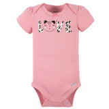 8-Pack Baby Girls Leopard Short Sleeve Onesies® Bodysuits-Gerber Childrenswear Wholesale