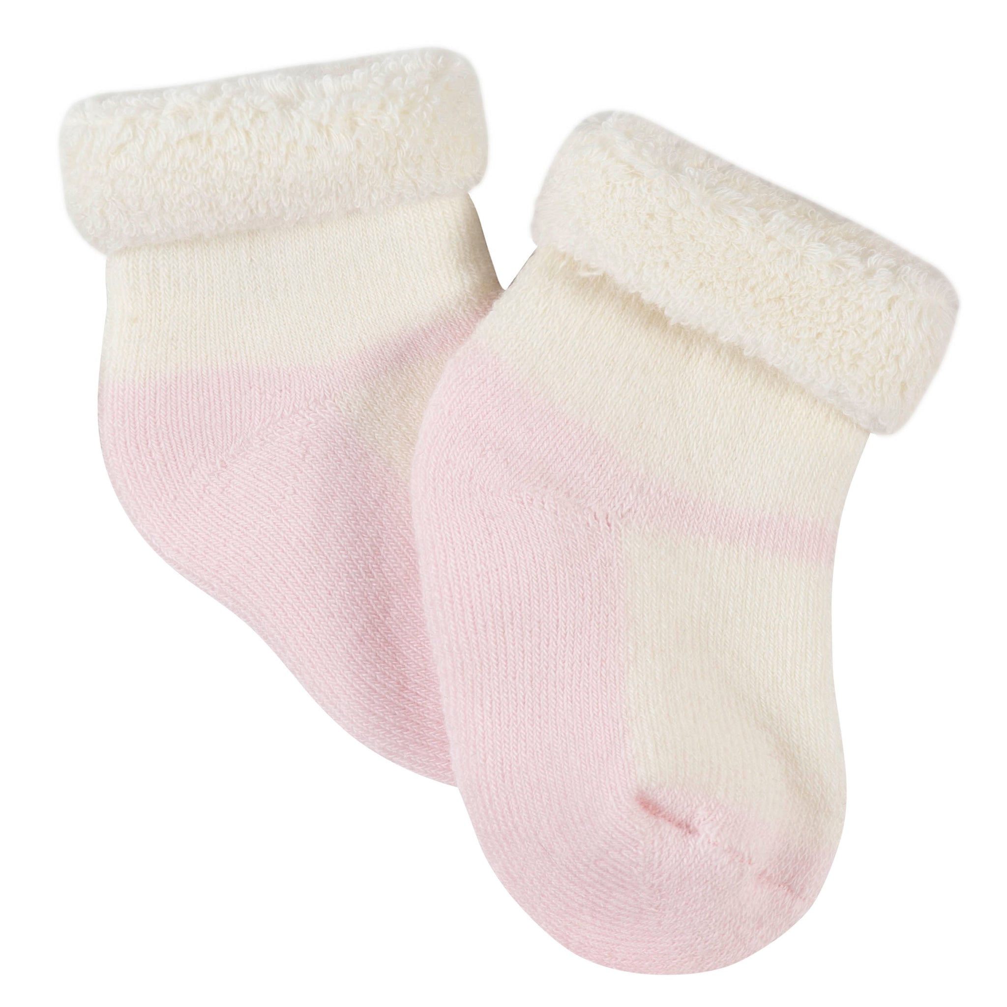 6-Pack Baby Girls Pink Ballerina Wiggle-Proof™ Terry Bootie Socks-Gerber Childrenswear Wholesale