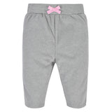 4-Pack Baby Girls Pink, Gray, & Black Microfleece Pants-Gerber Childrenswear Wholesale