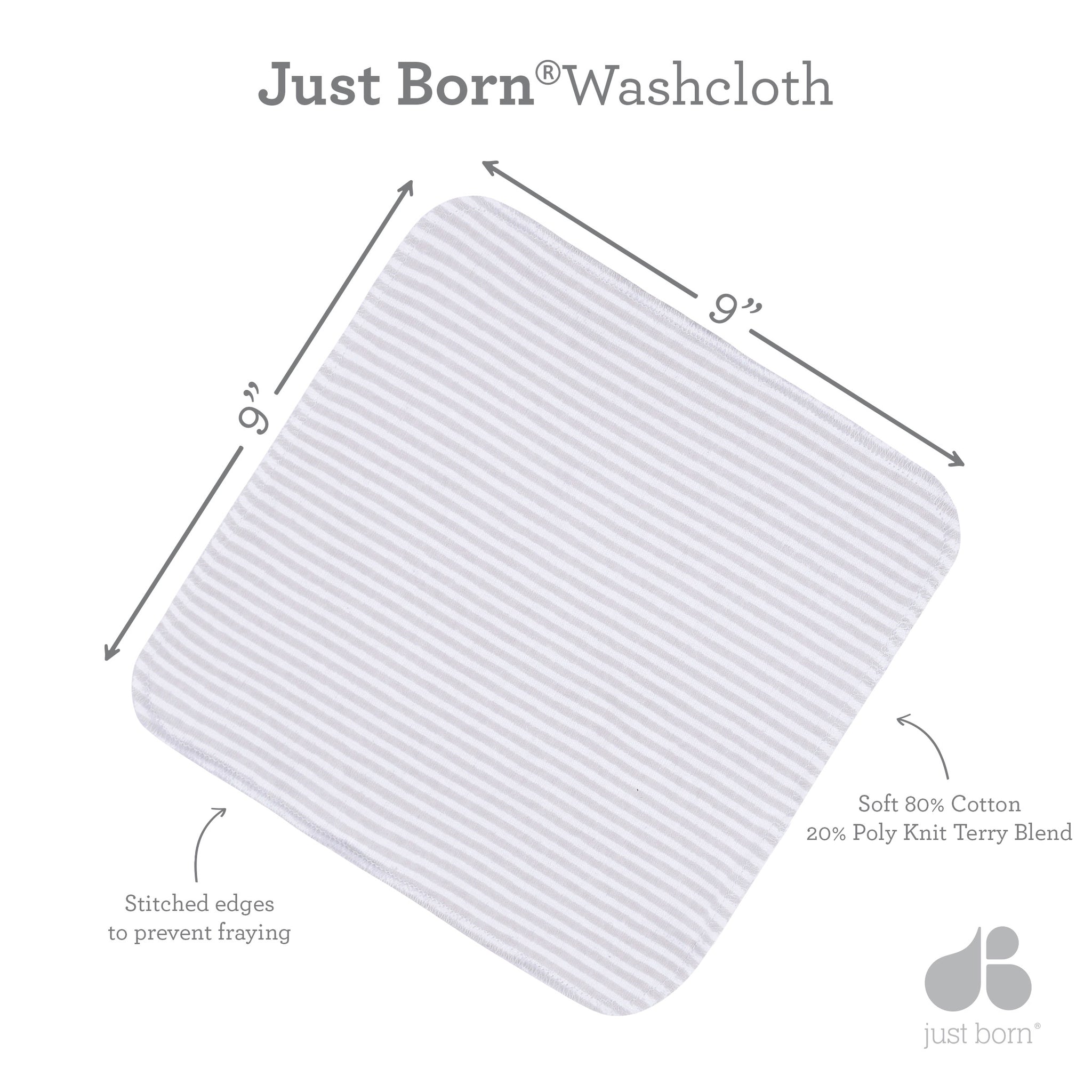 10-Pack Baby Neutral Love to Bathe Washcloths-Gerber Childrenswear Wholesale