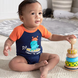 4-Pack Baby Boys Sea Friends Short Sleeve Onesies® Bodysuits-Gerber Childrenswear Wholesale