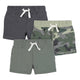 3-Pack Baby & Toddler Boys Color Me Camo Pull-On Knit Shorts-Gerber Childrenswear Wholesale