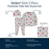 3-Piece Baby Neutral Growing Garden Take Me Home Set-Gerber Childrenswear Wholesale