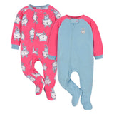 4-Pack Baby & Toddler Girls Tiger & Cutie Fleece Pajamas-Gerber Childrenswear Wholesale
