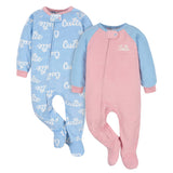 4-Pack Baby & Toddler Girls Tiger & Cutie Fleece Pajamas-Gerber Childrenswear Wholesale