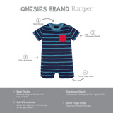 3-Pack Baby Boys Construction Zone Rompers-Gerber Childrenswear Wholesale