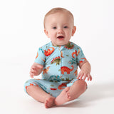 Baby Snugosaurous Buttery Soft Viscose Made from Eucalyptus Snug Fit Romper-Gerber Childrenswear Wholesale