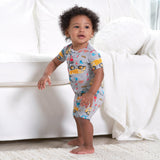 Baby Boys Construction Trucks Buttery Soft Viscose Made from Eucalyptus Snug Fit Romper-Gerber Childrenswear Wholesale