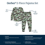 2-Piece Infant & Toddler Hide & Seek Camo Buttery Soft Viscose Made from Eucalyptus Snug Fit Pajamas-Gerber Childrenswear Wholesale