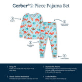 2-Piece Infant & Toddler Snugosaurous Buttery Soft Viscose Made from Eucalyptus Snug Fit Pajamas-Gerber Childrenswear Wholesale