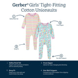 2-Pack Baby & Toddler Girls Ice Cream Dreams Snug Fit Footed Cotton Pajamas-Gerber Childrenswear Wholesale