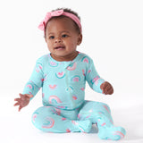 Baby & Toddler Rainbow Sky Buttery Soft Viscose Made from Eucalyptus Snug Fit Footed Pajamas-Gerber Childrenswear Wholesale