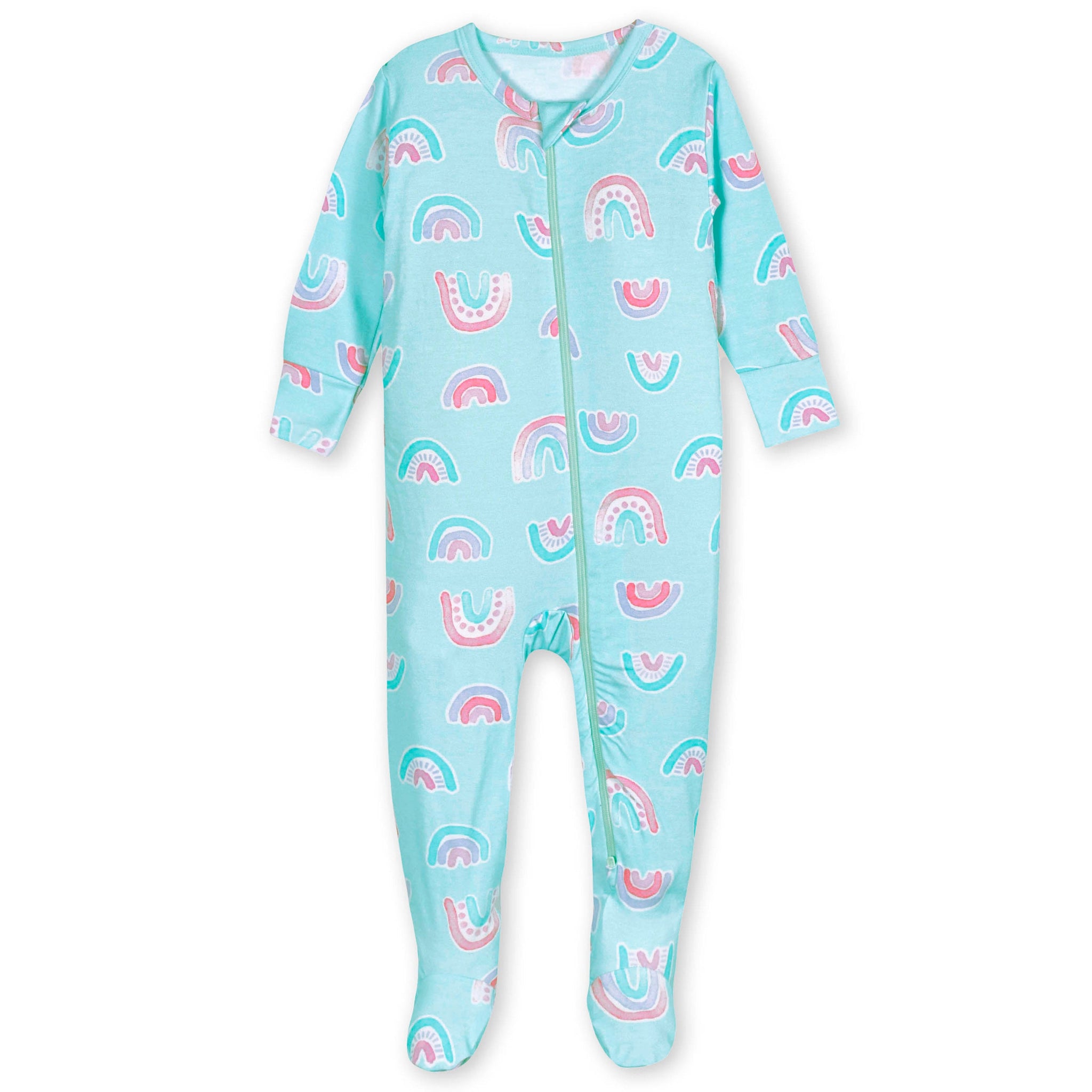 Baby & Toddler Rainbow Sky Buttery Soft Viscose Made from Eucalyptus Snug Fit Footed Pajamas-Gerber Childrenswear Wholesale