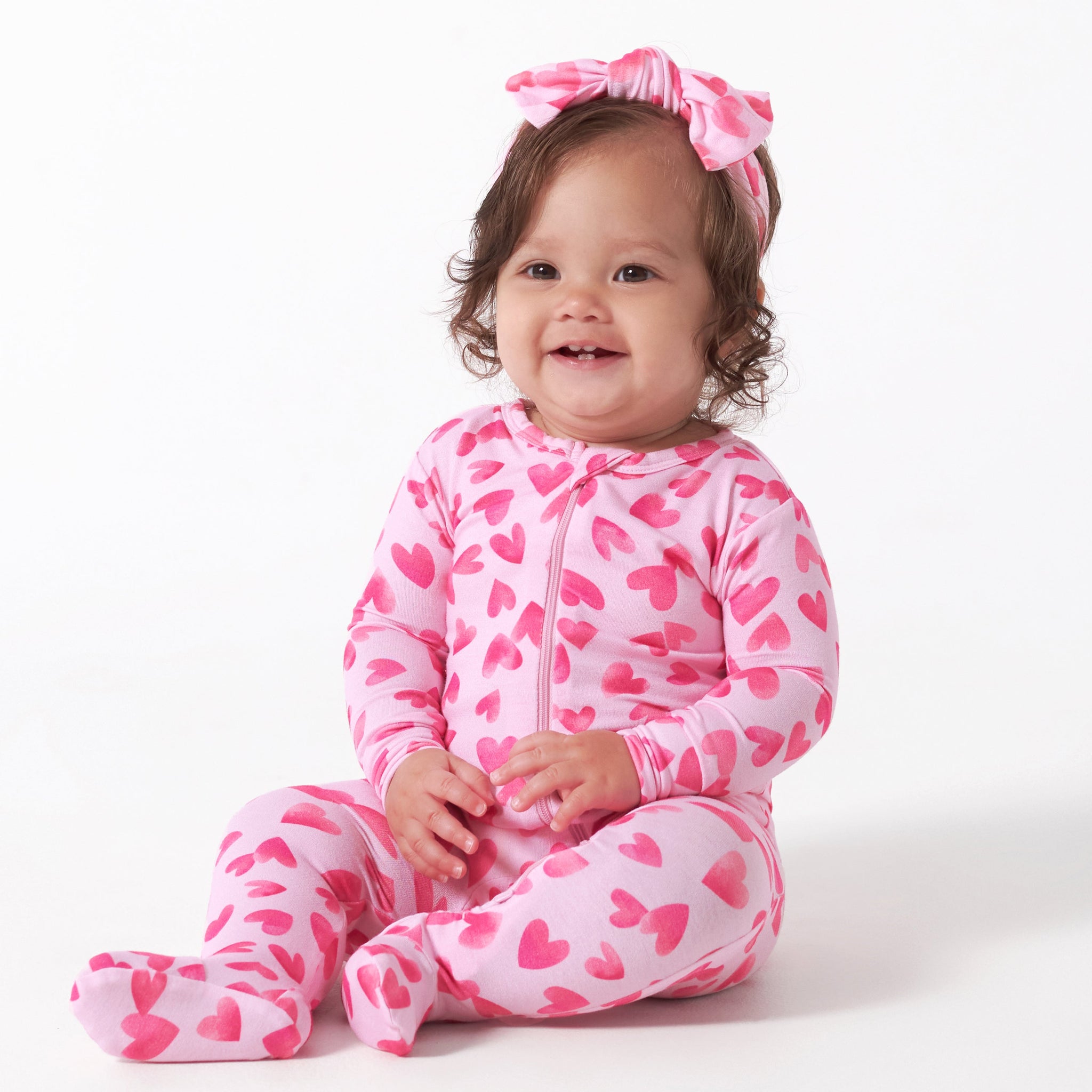 Baby & Toddler Girls Heartfelt Buttery Soft Viscose Made from Eucalyptus Snug Fit Footed Pajamas-Gerber Childrenswear Wholesale