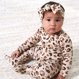 Baby & Toddler Spotted Leopard Buttery Soft Viscose Made from Eucalyptus Snug Fit Footed Pajamas-Gerber Childrenswear Wholesale