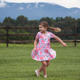 Infant & Toddler Girls Lilac Garden Buttery Soft Viscose Made from Eucalyptus Twirl Dress-Gerber Childrenswear Wholesale