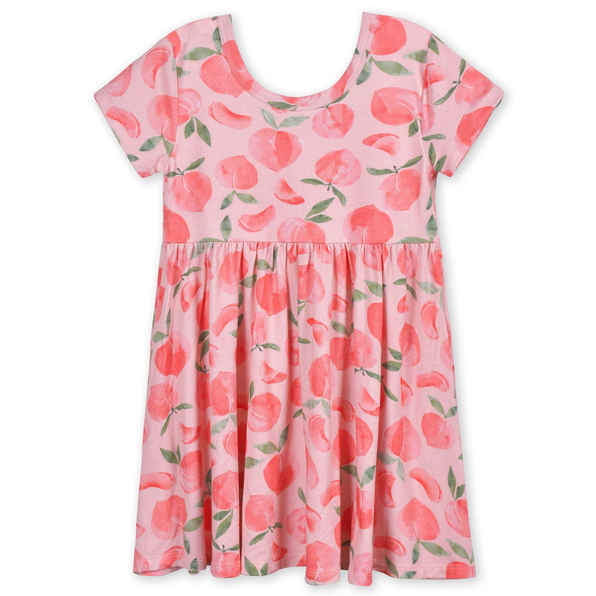 Infant & Toddler Girls Just Peachy Buttery Soft Viscose Made from Eucalyptus Twirl Dress-Gerber Childrenswear Wholesale