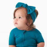 Girls Ocean Teal Buttery Soft Viscose Made from Eucalyptus Headband-Gerber Childrenswear Wholesale