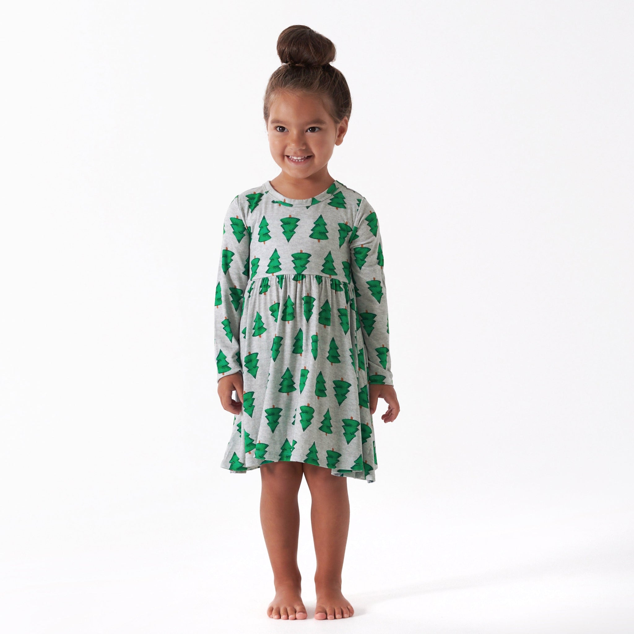 Infant & Toddler Girls Spruce Buttery Soft Viscose Made from Eucalyptus Holiday Twirl Dress-Gerber Childrenswear Wholesale
