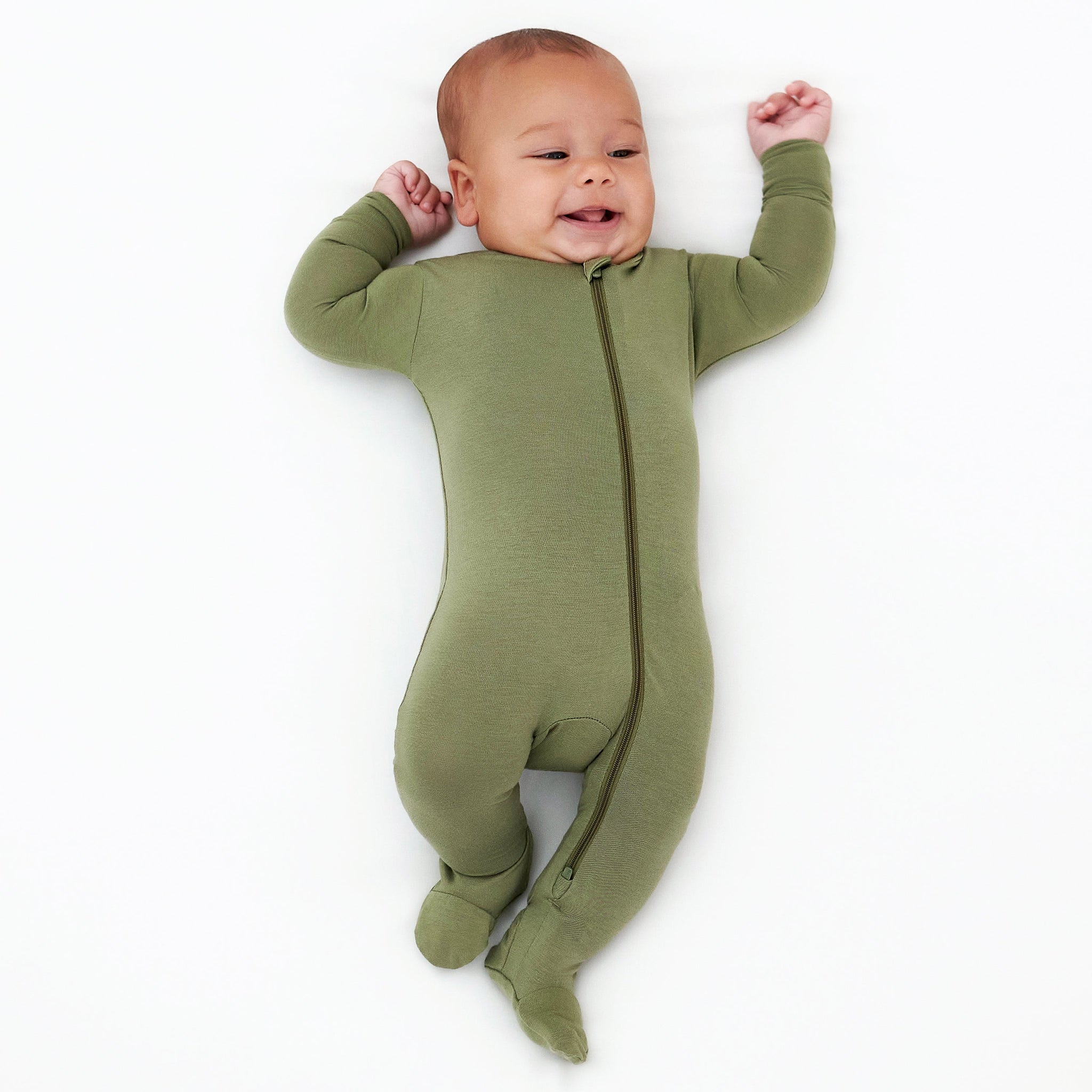 Baby & Toddler Moss Buttery Soft Viscose Made from Eucalyptus Snug Fit Footed Pajamas-Gerber Childrenswear Wholesale