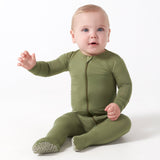 Baby & Toddler Moss Buttery Soft Viscose Made from Eucalyptus Snug Fit Footed Pajamas-Gerber Childrenswear Wholesale