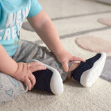 Baby Navy Stretchy Knit Slip-On Sneaker-Gerber Childrenswear Wholesale