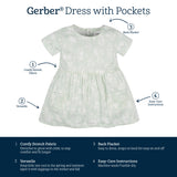 Baby Girls Wildflower Short Sleeve Pocket Dress-Gerber Childrenswear Wholesale