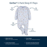 2-Pack Baby Boys Puppy Playground Sleep 'N Plays-Gerber Childrenswear Wholesale