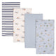 4-Pack Baby Boys Puppy Playground Flannel Blankets-Gerber Childrenswear Wholesale
