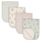 4-Pack Baby Neutral Avo-Cuddle Burpcloths-Gerber Childrenswear Wholesale