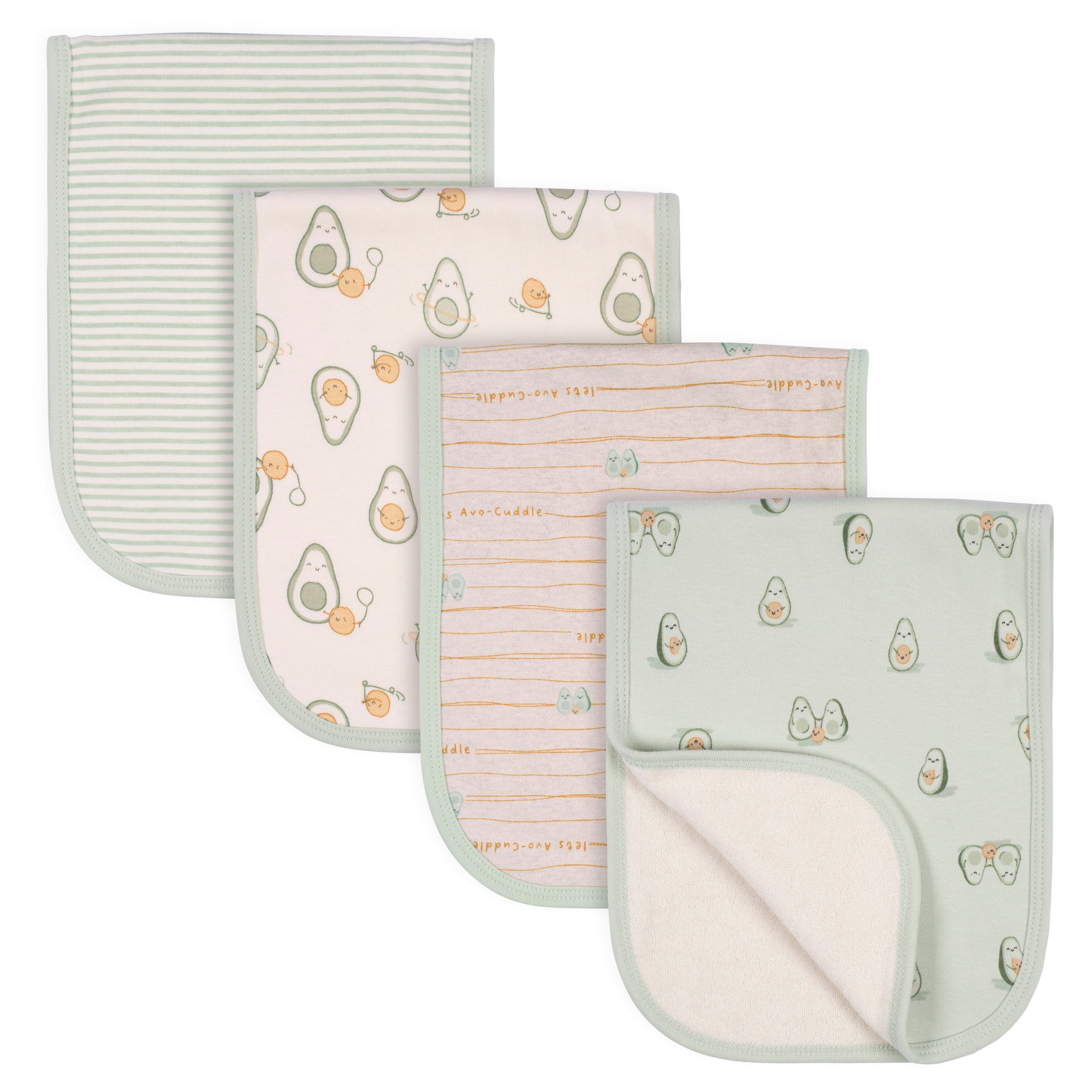 4-Pack Baby Neutral Avo-Cuddle Burpcloths-Gerber Childrenswear Wholesale