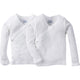 2-Pack White Side-Snap Long Sleeve Shirt with Mitten Cuffs-Gerber Childrenswear Wholesale