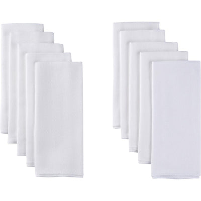 10-pack White Flatfold Birdseye Cloth Diapers-Gerber Childrenswear Wholesale