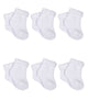 6-Pack Organic White Wiggle-Proof™ Terry Socks-Gerber Childrenswear Wholesale