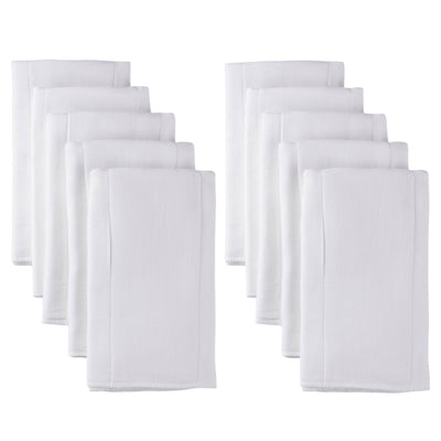 10-Pack White Organic Prefold Gauze Diaper with Pad-Gerber Childrenswear Wholesale