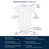 5-Pack Solid Grey Short Sleeve Onesies® Bodysuits-Gerber Childrenswear Wholesale