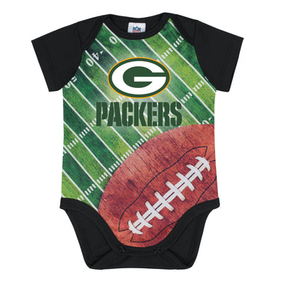 Green Bay Packers Baby Boy Short Sleeve Bodysuit-Gerber Childrenswear Wholesale