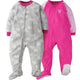 2-Pack Toddler Girl Pink Bunny Blanket Sleepers-Gerber Childrenswear Wholesale