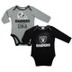 Raiders Baby Boys 2 Pack Long Sleeve Bodysuit-Gerber Childrenswear Wholesale