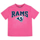 LA Rams Girls Short Sleeve Tee Shirt-Gerber Childrenswear Wholesale