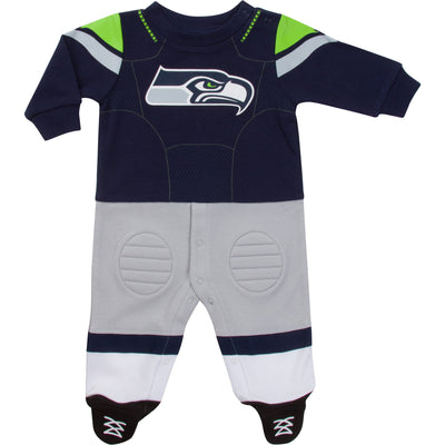 Seattle Seahawks Baby Boys Footed Footysuit-Gerber Childrenswear Wholesale