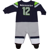 Seattle Seahawks Baby Boys Footed Footysuit-Gerber Childrenswear Wholesale